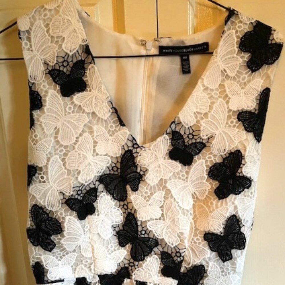 WHBM lace peplum butterfly tank, Size 00